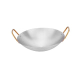 Maxbell Wok Pan Fittings Cookware Durable Soup Pan Binaural Pot for Picnic Home BBQ B