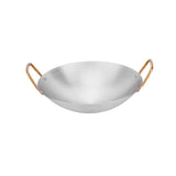 Maxbell Wok Pan Fittings Cookware Durable Soup Pan Binaural Pot for Picnic Home BBQ B