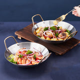 Maxbell Wok Pan Fittings Cookware Durable Soup Pan Binaural Pot for Picnic Home BBQ B