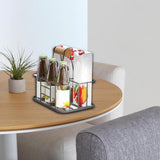 Maxbell Drink Delivery Carrier Fittings Reusable for Camping Condiment Bottles Gray