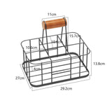 Maxbell Drink Delivery Carrier Fittings Reusable for Camping Condiment Bottles Gray