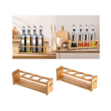 Maxbell Shot Glass Server Wood Display Rack for Restaurant Bar Cocktails Party Round hole
