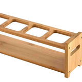 Maxbell Shot Glass Server Wood Display Rack for Restaurant Bar Cocktails Party Round hole