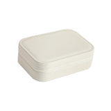 Maxbell Earrings Necklaces Travel Case Holder Double Layer Removable Partition White
