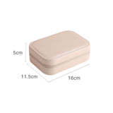 Maxbell Earrings Necklaces Travel Case Holder Double Layer Removable Partition Pink
