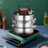 Maxbell Small Pressure Cooker 5 Minutes Quickly Cooking for All Hob Types 1.4L