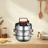 Maxbell Small Pressure Cooker 5 Minutes Quickly Cooking for All Hob Types 1.4L