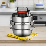 Maxbell Small Pressure Cooker 5 Minutes Quickly Cooking for All Hob Types 1.4L