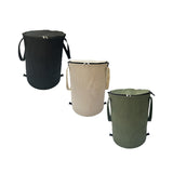 Maxbell Garden Waste Leaves Container Hardshell Bottom Laundry Bag for Fishing Black