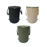 Maxbell Garden Waste Leaves Container Hardshell Bottom Laundry Bag for Fishing Black