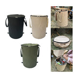 Maxbell Garden Waste Leaves Container Hardshell Bottom Laundry Bag for Fishing Black