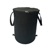 Maxbell Garden Waste Leaves Container Hardshell Bottom Laundry Bag for Fishing Black