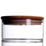 Maxbell Glass Storage Jar Canister Multipurpose for Cookies Refrigerator Dining Room Wood Lid