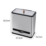 Maxbell Kitchen Bin Compost Bin Hanging Stainless Steel for Cupboard Outside Bedroom Large