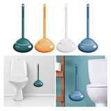 Maxbell Toilet Brush and Holder Durable Compact Size Wall Mounted Base for Bathroom dark green