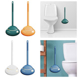 Maxbell Toilet Brush and Holder Durable Compact Size Wall Mounted Base for Bathroom dark green