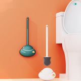 Maxbell Toilet Brush and Holder Durable Compact Size Wall Mounted Base for Bathroom dark green