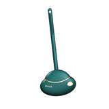 Maxbell Toilet Brush and Holder Durable Compact Size Wall Mounted Base for Bathroom dark green