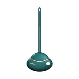 Maxbell Toilet Brush and Holder Durable Compact Size Wall Mounted Base for Bathroom dark green