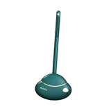 Maxbell Toilet Brush and Holder Durable Compact Size Wall Mounted Base for Bathroom dark green