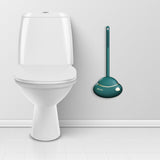 Maxbell Toilet Brush and Holder Durable Compact Size Wall Mounted Base for Bathroom dark green