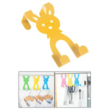 Maxbell Over The Door Hook Double Hooks Decorative Iron for Hanging Handbag Keys Yellow