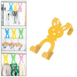 Maxbell Over The Door Hook Double Hooks Decorative Iron for Hanging Handbag Keys Yellow