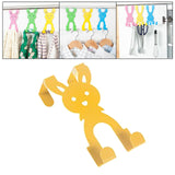 Maxbell Over The Door Hook Double Hooks Decorative Iron for Hanging Handbag Keys Yellow