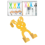 Maxbell Over The Door Hook Double Hooks Decorative Iron for Hanging Handbag Keys Yellow