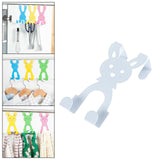 Maxbell Over The Door Hook Double Hooks Decorative Iron for Hanging Handbag Keys White