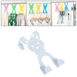 Maxbell Over The Door Hook Double Hooks Decorative Iron for Hanging Handbag Keys White