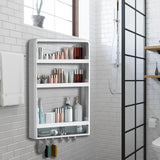 Maxbell Bathroom Shelf Organizer Shower Rack No Drilling Shelving Storage Rack Decor A