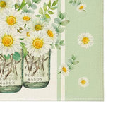Maxbell Spring Table Runner Portable Floral Pattern for Gathering Party Holiday 4Pcs C