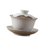 Maxbell Kungfu Gaiwan Ceramic Tea Cup Cover Bowl Tea Mug Teacups Traditional Tea Cup White