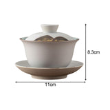Maxbell Kungfu Gaiwan Ceramic Tea Cup Cover Bowl Tea Mug Teacups Traditional Tea Cup White