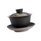 Maxbell Kungfu Gaiwan Ceramic Tea Cup Cover Bowl Tea Mug Teacups Traditional Tea Cup Black