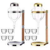 Maxbell Glasses Sake Set for Barware Warmer or Cold Sake Wine Argent