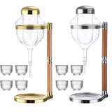 Maxbell Glasses Sake Set for Barware Warmer or Cold Sake Wine Argent