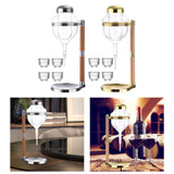 Maxbell Glasses Sake Set for Barware Warmer or Cold Sake Wine Argent