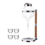 Maxbell Glasses Sake Set for Barware Warmer or Cold Sake Wine Argent