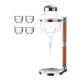 Maxbell Glasses Sake Set for Barware Warmer or Cold Sake Wine Argent