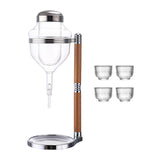 Maxbell Glasses Sake Set for Barware Warmer or Cold Sake Wine Argent