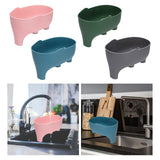 Maxbell Drain Shelf Garbage Storage Basket Elephant Shaped for Household Fruit PInk