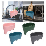 Maxbell Drain Shelf Garbage Storage Basket Elephant Shaped for Household Fruit PInk