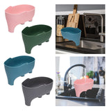 Maxbell Drain Shelf Garbage Storage Basket Elephant Shaped for Household Fruit PInk