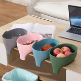 Maxbell Drain Shelf Garbage Storage Basket Elephant Shaped for Household Fruit PInk