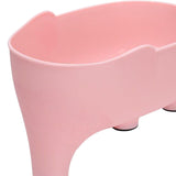Maxbell Drain Shelf Garbage Storage Basket Elephant Shaped for Household Fruit PInk