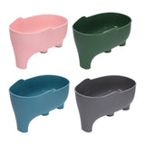 Maxbell Drain Shelf Garbage Storage Basket Elephant Shaped for Household Fruit PInk