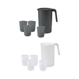 Maxbell 2.5L Water Jug Pitcher and 4 Cups Water Carafe for Camping Picnic Party black