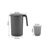 Maxbell 2.5L Water Jug Pitcher and 4 Cups Water Carafe for Camping Picnic Party black